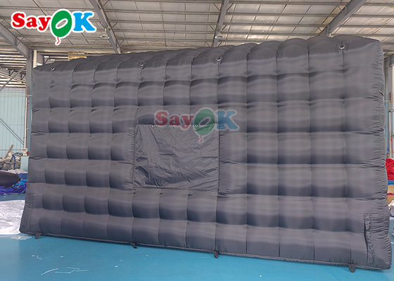 6x5x4mH Inflatable Club Tent Custom Black Large Portable Party LED Lighting Inflatable Nightclub Rental