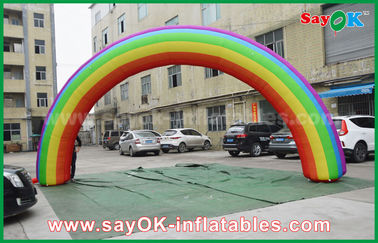 Inflatable Race Arch Beautiflu And Durable Oxford Cloth Or PVC Inflatable Rainbow Arch With CE / UL Blower