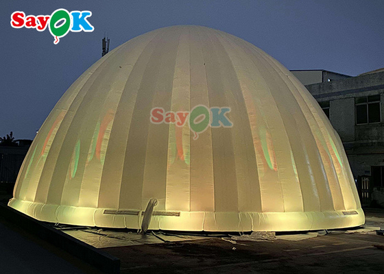 Cube Tarpaulin Inflatable Air Tent Event Inflatable Dome Marquee Igloo With LED
