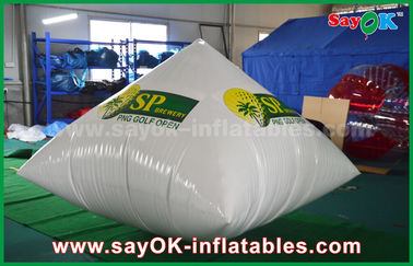 White 0.6mm PVC Inflatable Pyramid Logo Printing Advertising Inflatables