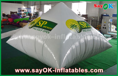 White 0.6mm PVC Inflatable Pyramid Logo Printing Advertising Inflatables