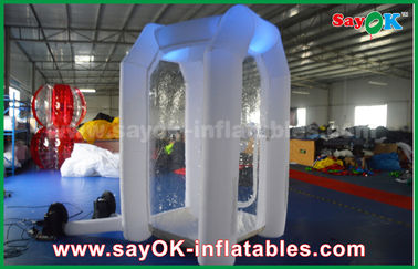 2 Blowers 1.5mL X 2mW X 2.5mL White Inflatable Money Booth For Promotion