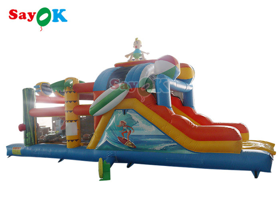 Commercial Inflatable Slide Ocean Theme Inflatable Dry Slide Children Kids Rock Climbing Slide