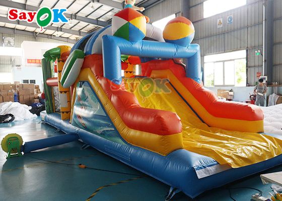 Commercial Inflatable Slide Ocean Theme Inflatable Dry Slide Children Kids Rock Climbing Slide