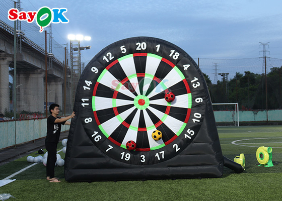 Giant Football Target 10ft Tall Inflatable Sports Games Outdoor Dartboard With 8pcs Soccer Balls