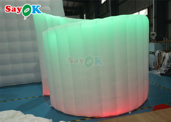 Party Wedding Decoration Dome 360 Photo Booth Backdrop Wall Led Light Inflatable Curved Wall