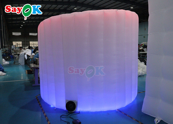 Party Wedding Decoration Dome 360 Photo Booth Backdrop Wall Led Light Inflatable Curved Wall