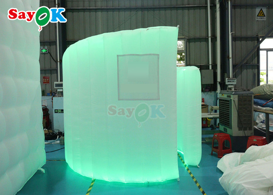 Party Wedding Decoration Dome 360 Photo Booth Backdrop Wall Led Light Inflatable Curved Wall
