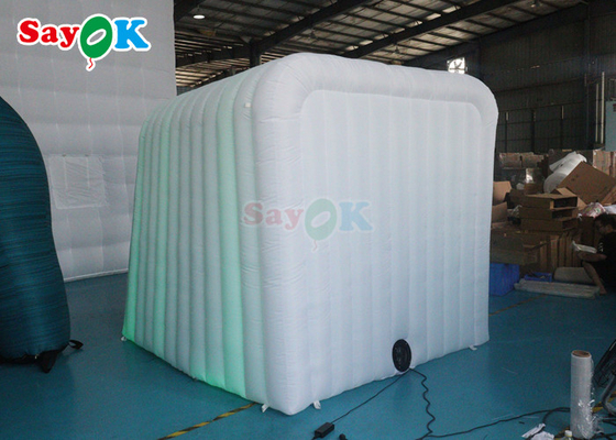 Inflatable Club Portable 360 Lighted Photo Booth Enclosure Inflatable Cube Backdrop