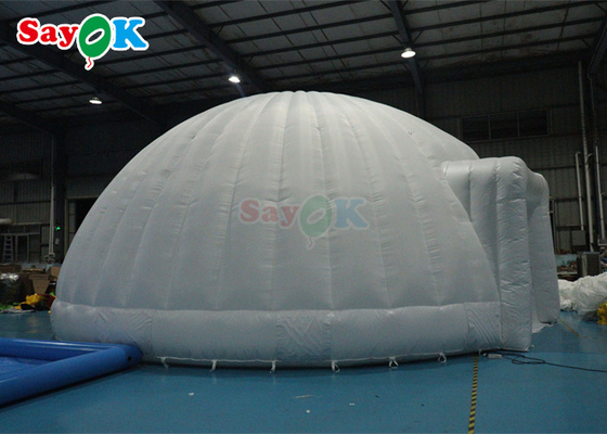 PVC Tarpaulin Double Door Led Inflatable Dome Tents For Outdoor Party Event