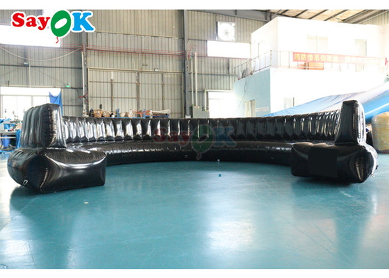 Black Airtight 0.6mm PVC Inflatable Sofa Furniture For Part Half Circle