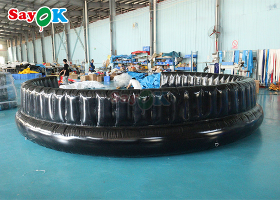 Black Airtight 0.6mm PVC Inflatable Sofa Furniture For Part Half Circle