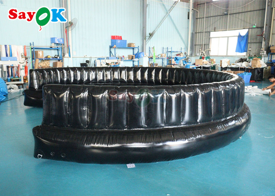 Black Airtight 0.6mm PVC Inflatable Sofa Furniture For Part Half Circle