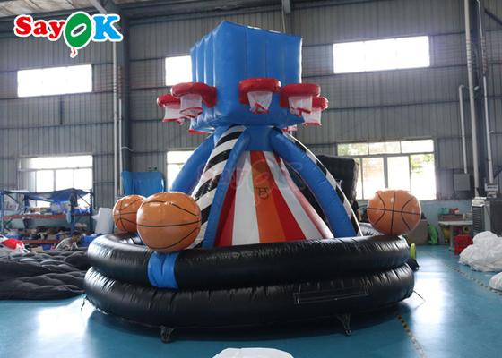 5m Funny Inflatable Basketball Hoop Toss Game Giant Inflatable Throwing Game