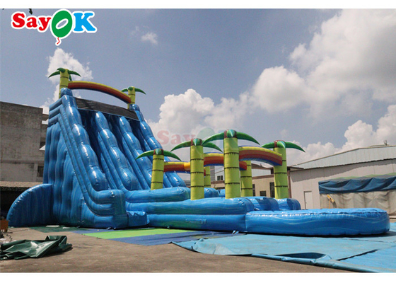 Inflatable Swimming Pool Slide Tropical Fiesta Breeze Commercial Inflatable Water Slide For Kids Adults