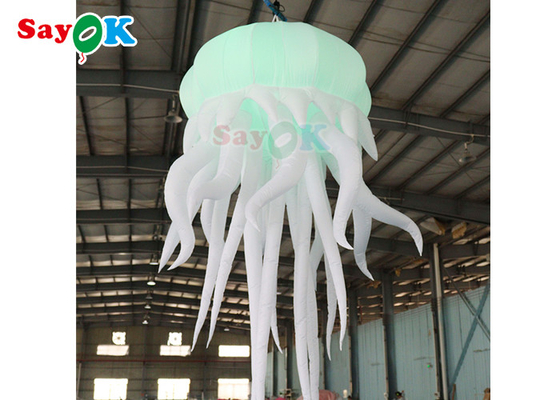 Costume Inflatable Jellyfish Balloon Puppet With LED Light Hanging Inflatable LED Octopus Balloons