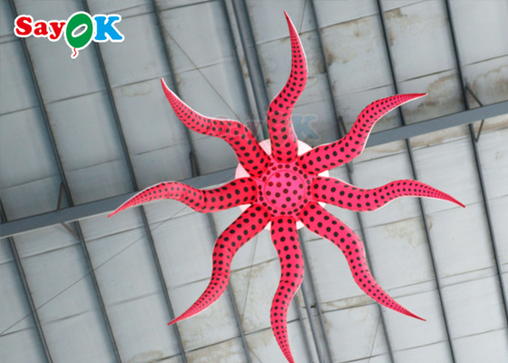 LED Jellyfish Hanging Inflatable Octopus Puppet For Advertising Decoration