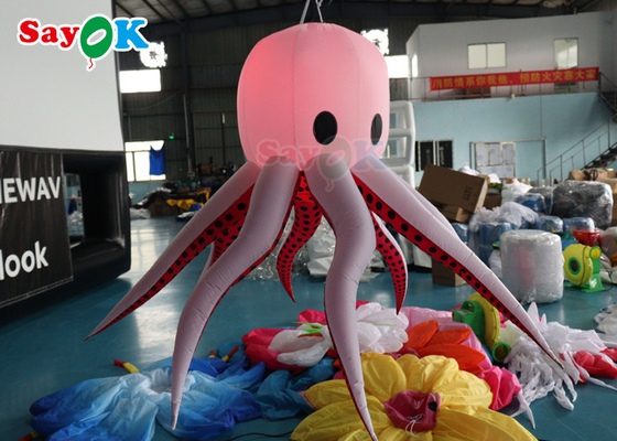 LED Jellyfish Hanging Inflatable Octopus Puppet For Advertising Decoration