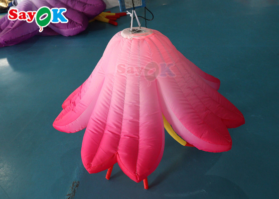 Custom Led Lighted Advertising Shining Inflatable Flowers For Stage Party Decoration