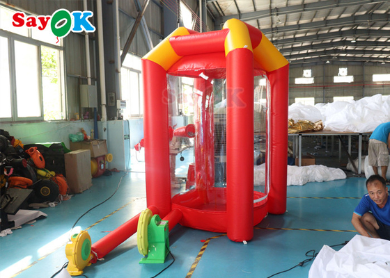 Inflatable Cash Cube Money Grab Machine Money Blowing Booth For Event Advertising
