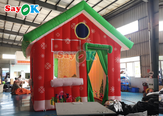 Outdoor Inflatable Holiday Decorations Inflatable Christmas House 4.6x4.6x5mH