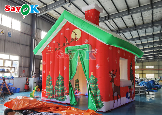 Outdoor Inflatable Holiday Decorations Inflatable Christmas House 4.6x4.6x5mH