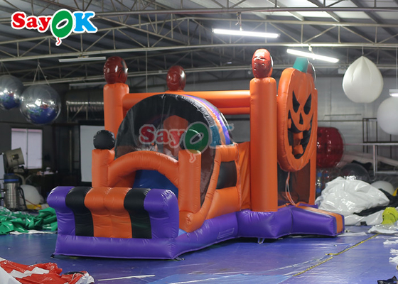 Pumpkin Halloween Inflatable Bounce Castle With Slide Inflatable Combos For Party