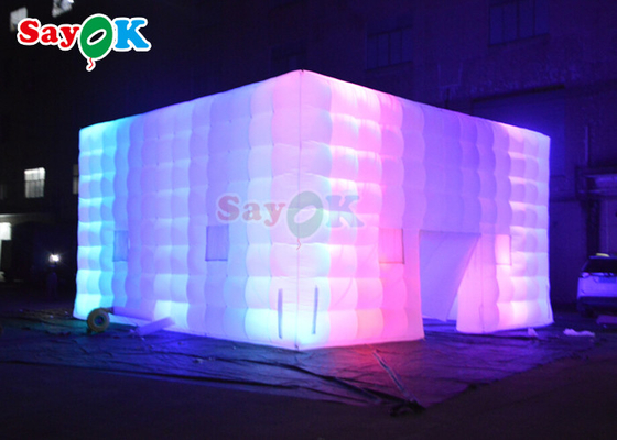 Customized Air Cube Tent Inflatable Nightclub Wedding Photo Booth With Colorful LED Light Inflatable Air Tent