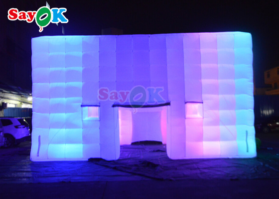 Customized Air Cube Tent Inflatable Nightclub Wedding Photo Booth With Colorful LED Light Inflatable Air Tent