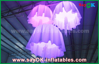 1m - 2m DIA Color Change Nylon Material Inflatable Jellyfish With CE / UL Blower