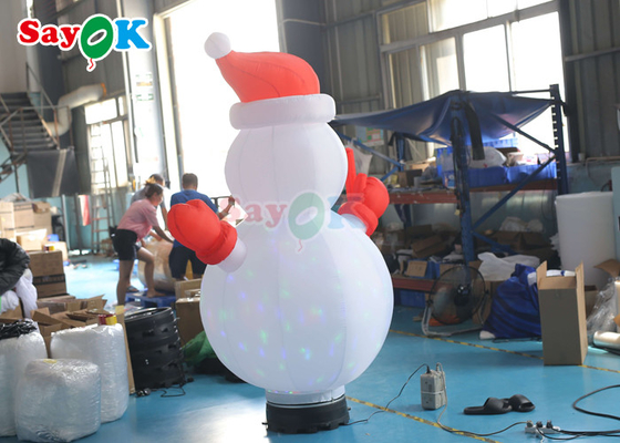 Oxford Cloth Inflatable Holiday Decorations Air Model Pvc Inflatable Rotating Christmas Snowman