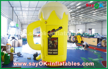 Giant Custom Inflatable Beer Bottle Cup With CE / UL Blower Oxford Cloth