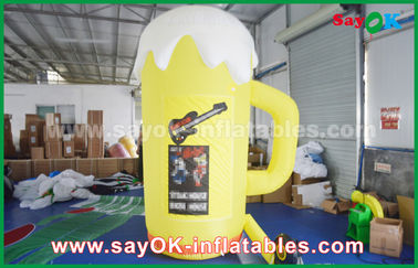 Giant Custom Inflatable Beer Bottle Cup With CE / UL Blower Oxford Cloth