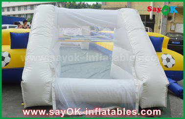 inflatable party games for adults Yellow Inflatable Sports Games Inflatable Football Field / Soccer Pitch With Goal