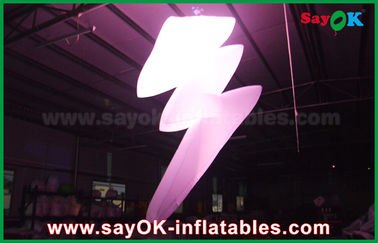 Nylon Cloth Hang Inflatable Lighting Decoration With LED Light Color Change