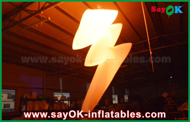 Nylon Cloth Hang Inflatable Lighting Decoration With LED Light Color Change