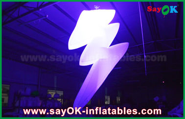 Nylon Cloth Hang Inflatable Lighting Decoration With LED Light Color Change