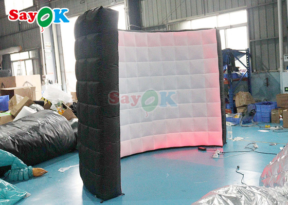 Portable Curved Inflatable Photo Booth Backdrop Wall For Exhibition