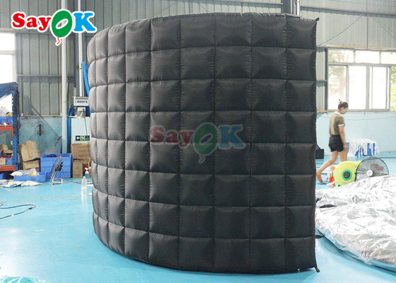 Portable Curved Inflatable Photo Booth Backdrop Wall For Exhibition