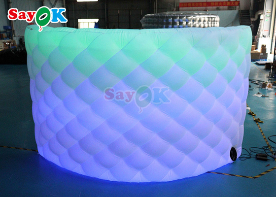 360 Inflatable Photo Booth Enclosure Backdrop Wall Led Changing Light Curved Inflable Photo Booth Wall