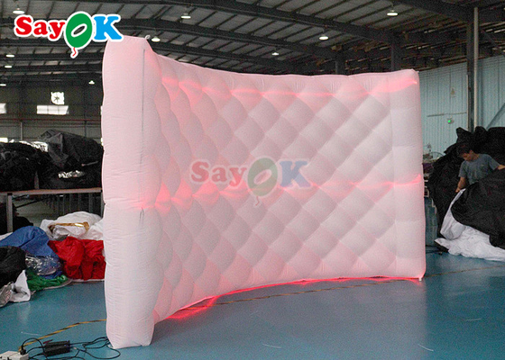 360 Inflatable Photo Booth Enclosure Backdrop Wall Led Changing Light Curved Inflable Photo Booth Wall