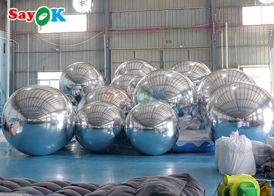 Colorful PVC Inflatable Reflective Ball Christmas Decoration Inflatable Sphere Mirror inflatable balloon advertising