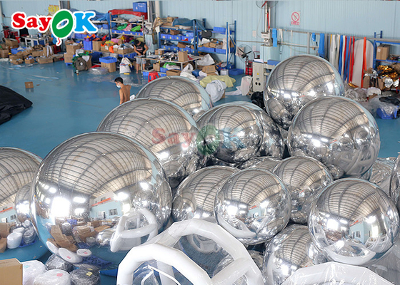 Inflatable Beach Ball Giant Inflatable Mirror Ball Event Decoration PVC Floating Sphere Mirror Balloon For Party