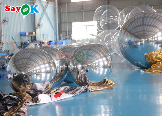 Gold Mirror Ball PVC Nightclub Inflatable Balloon Disco Party Wedding Gold Silver Floating Sphere Inflatable Mirror Ball
