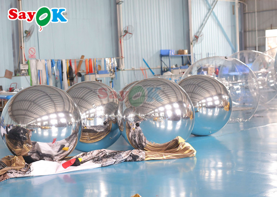 Disco Shinny Inflatable Mirror Ball Large Event Decoration PVC Floating Sphere Mirror Balloon