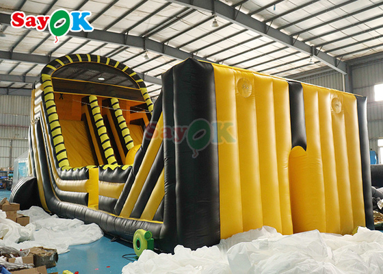 Inflatable Dry Slide Commercial Wave Ropeway Games Inflatable Zip Line Slide Combos Logo Printing