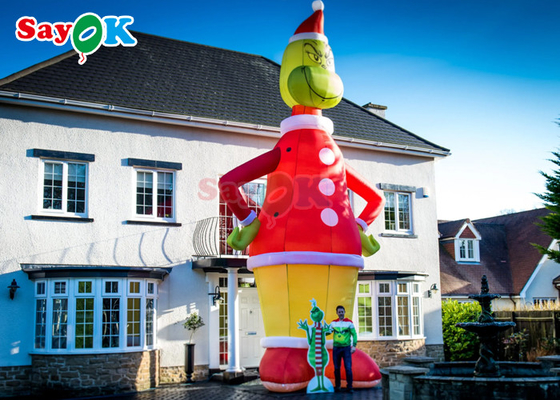 Inflatable Character Balloons Advertising Inflatable Grinch 9m 30ft Big Santa Christmas Decorations Cartoon