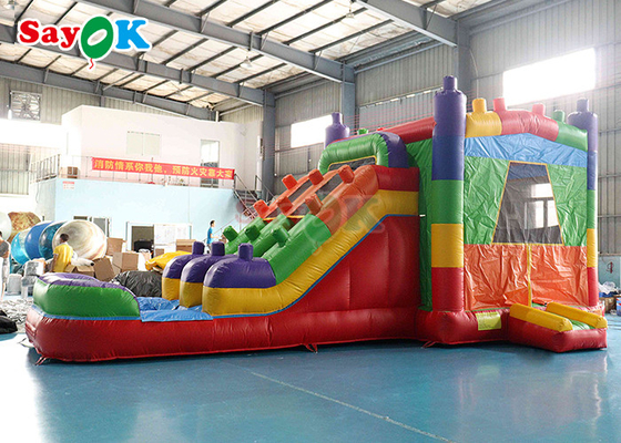 0.5mm PVC Inflatable Unicorn Bounce House Kids Bouncy Castle Jumping Slide Moon
