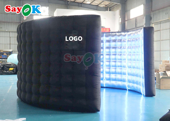 Portable Curved Inflatable Photo Booth Backdrop Wall For Exhibition