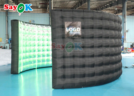 Portable Curved Inflatable Photo Booth Backdrop Wall For Exhibition